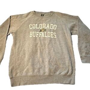 VTG Gray Colorado Buffaloes CU Boulder Sweatshirt Distressed Large Prime Sanders